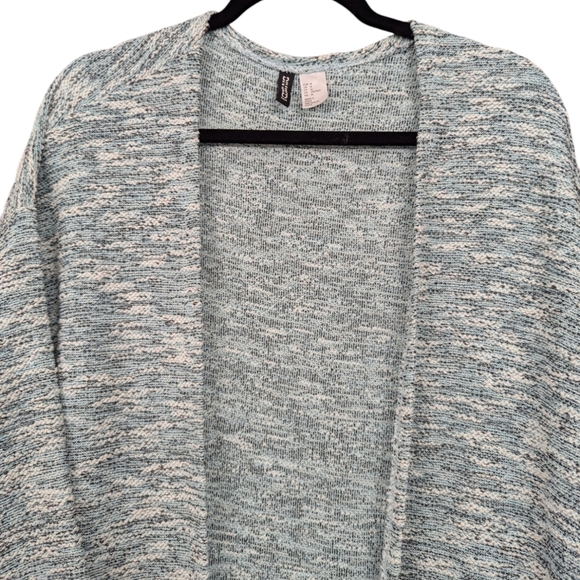 DIVIDED H&M | Women's Open Duster Cardigan| Blk, White, Seafoam Green| Size M - Picture 3 of 10